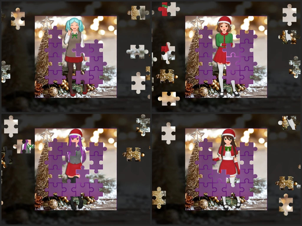 Anime Jigsaw Girls - Christmas
