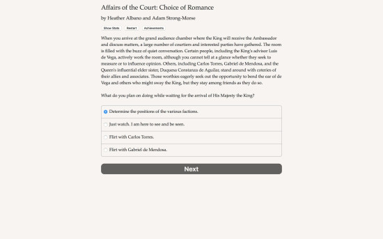Affairs of the Court: Choice of Romance